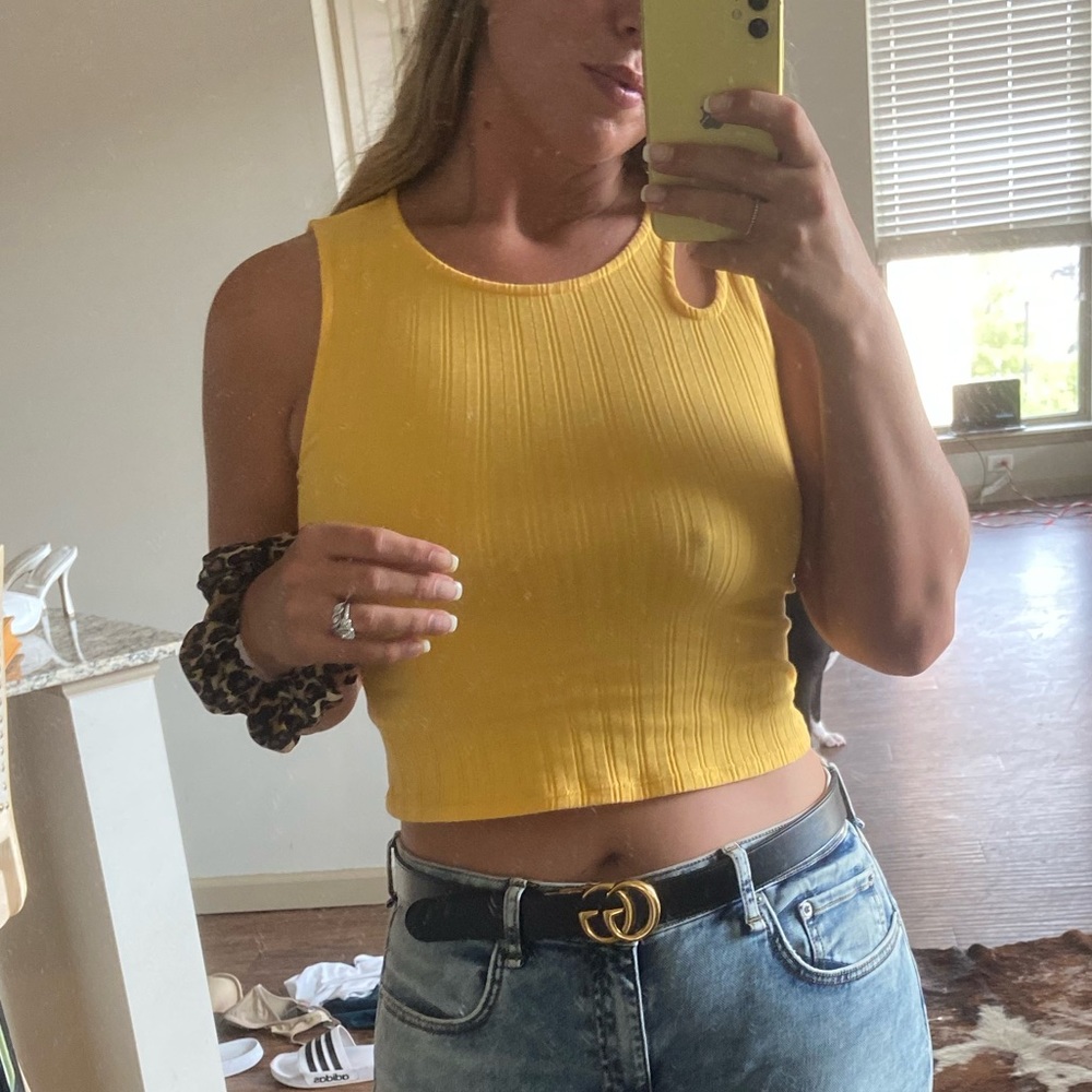 Yellow Crop Top